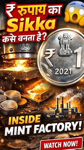 ₹ Rupaye Ka Sikka Kaise Banta Hai? 😲 | Coin Manufacturing Process #shorts