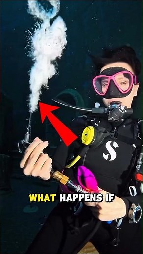 What Happens If You Inflate a Ball Underwater? #shorts