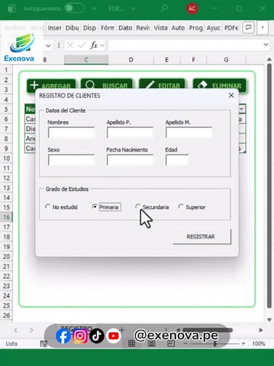 Formulario Flotante Excel 365 Visual Basic