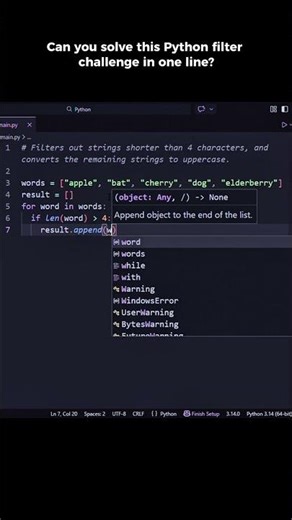 Python List Comprehension Challenge! | python interview questions #python#coding#pythonchallenge