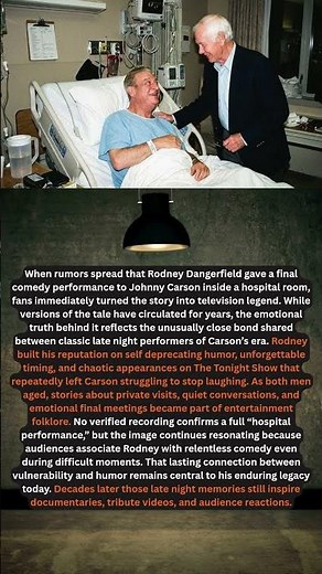 Rodney Dangerfield’s FINAL Performance for Johnny Carson in a Hospital Room