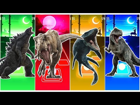 Godzilla 🆚 Tyranasaurus 🆚 Shark 🆚 Scorpius || Coffin Dance Song Tiles Hop Edm Rush