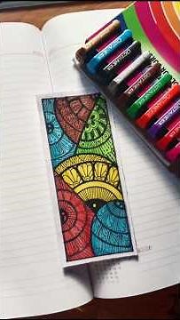 zen and ink: A mandala bookmark making journey..🖌️♥️🔖.. mandala art for beginners.