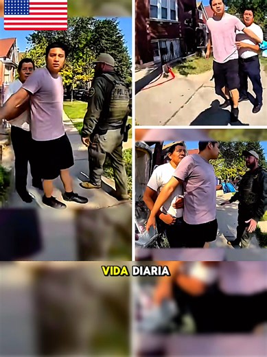 Vean cómo un joven ciudadano estadounidense 🇺🇸 intenta proteger a su padre 🥹. Padre e hijo caminaban por la calle cuando fueron interceptados por agentes de migración. Sin pensarlo, el joven se colocó frente a su padre, actuando por instinto, por amor y por miedo a perderlo. De acuerdo con la información disponible, ambos fueron detenidos: el padre, presuntamente por no contar con documentos, y el joven, por interferir durante el procedimiento. Una imagen que refleja lo que viven muchas famil