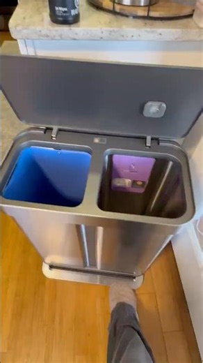 Dual Trash Can for Recycling (Kitchen Organization Hack)