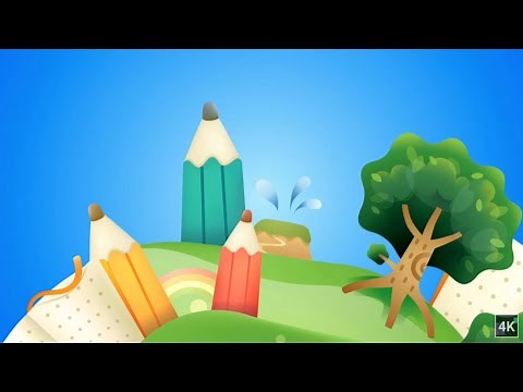 4K Toy Rotating Children's Cartoon Background / Free Animation Funny Music Video For Happy Baby