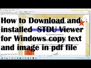 How to Download and installed STDU Viewer for Windows copy text & image in pdf file#subscribe#how