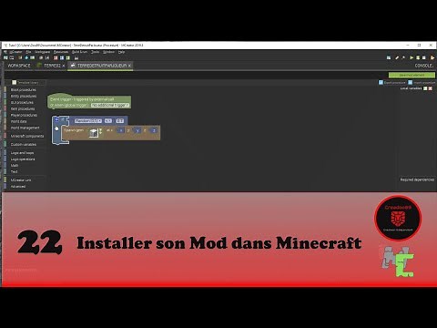 22 -Mcreator: Installer son Mod dans Minecraft