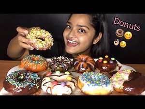 DONUT FEAST 🍩 YUMMY DONUTS EATING | MESSY EATING | DESSERTS EATING | EATING SOUNDS | EATING SHOWS