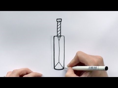 How to Draw a Cartoon Cricket Bat