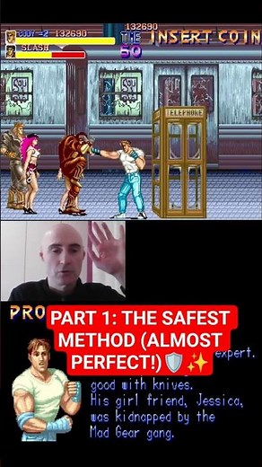 Cody Metro Entrance: The Safe Wall Trick | Final Fight Arcade (Hardest Level 8) - Part 1