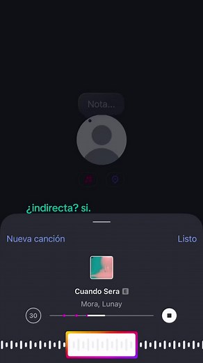 Indirectas para Mora en Notas de IG