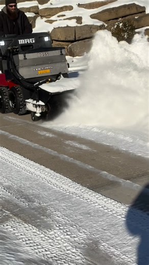 Blake Albertson on Instagram: "The Ultimate Sidewalk Snow Machine! 💪❄️ @boss_snowplow #bosssnowplow #snowremoval"