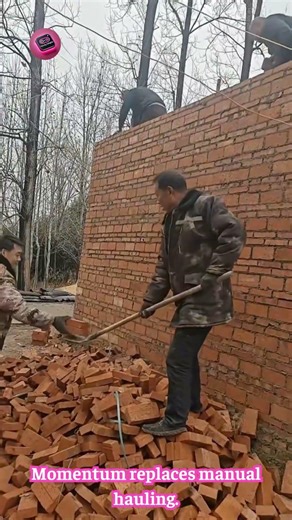 SHOVEL LAUNCH SYSTEM — tossing bricks skyward to save time #WorkSmart