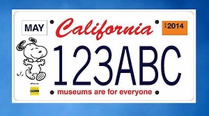 Snoopy Lovers Will Love New CA License Plate!