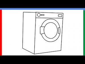 How to draw a Clothes Dryer step by step for beginners
