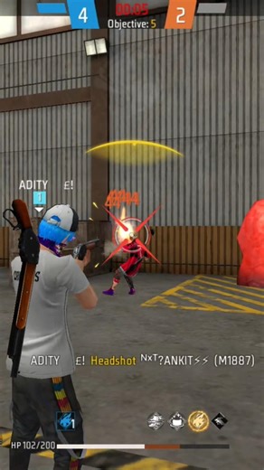 M1887 ONE-TAP 💥 Clean Headshot Mastery! | Free Fire 1v1