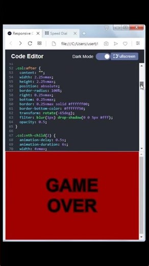 Game Over - Blood Dripping Animation #shorts