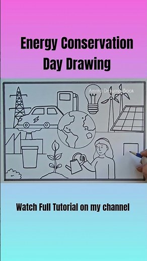 World Energy Conservation Day Poster Drawing |National energy conservation day drawing | Save Energy