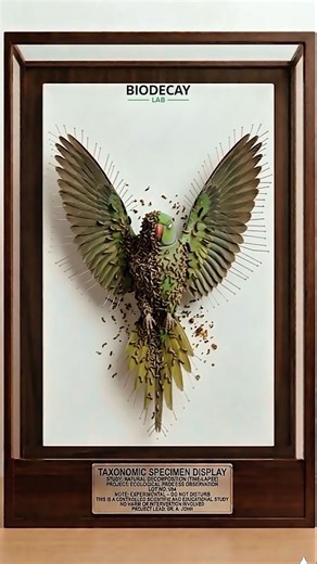 How Nature Recycles a parrot Body (Real Time Study) | #shorts