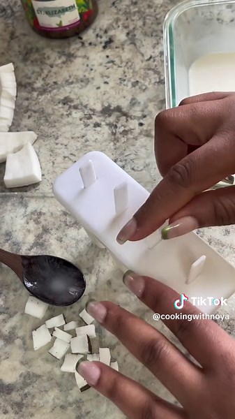 Coconut popsicle. “Coconut milk is rich in lauric acid, a medium-chain fatty acid that is abundant in mother’s milk. According to the National Center for Biotechnology Information, lauric acid has many germ-fighting, anti-fungal and anti-viral properties that are very effective at ridding the body of viruses, bacteria and countless illnesses. Lauric acid may also reduce cholesterol and triglyceride levels, which lowers heart disease and stroke risks.” Quoted from The Health Benefits of Coconut M