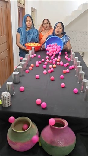 best yellow vs pink and orange 👍 boll roll family challenge # short # game