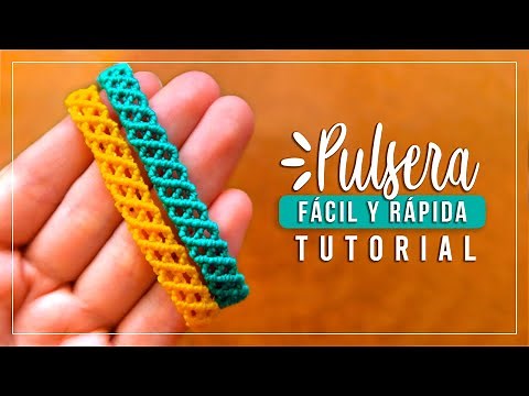 Cómo hacer pulsera de hilo fácil y rápida 32 ✨ Paso a Paso | DIY Macrame Friendship Bracelet Making