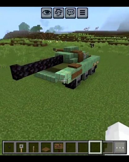 Minecraft Mini Battle Tank Statue || SenseiPlayz || #minecraft #minecraftbuild #gaming #short