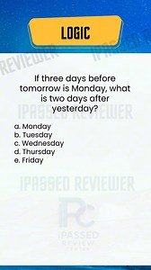 50K views · 453 reactions | What is two days after yesterday ? | Ipassed Review Center | Facebook