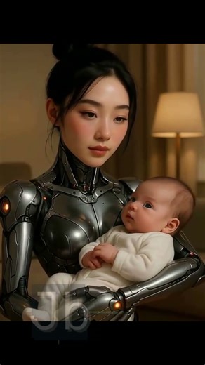 Humanoid Female Robot babysitter care for a child #shorts #humanoidrobot