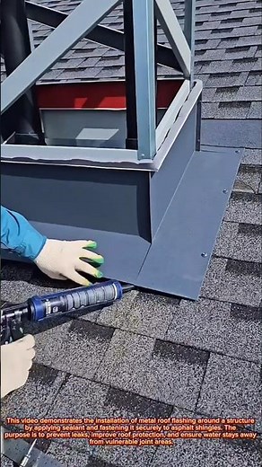 Professional Roof Flashing Installation – Leak-Proof Seal with Sealant and Screws