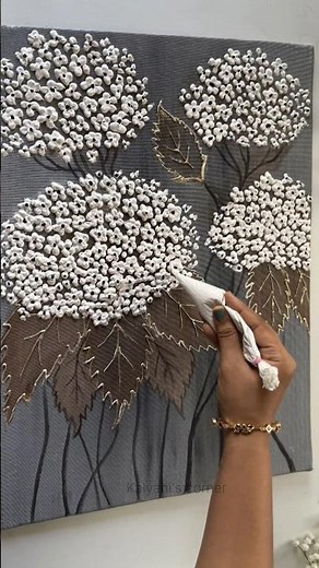 No Brush 3D Flower Hack 😲 Easy Texture Art✨️ #shorts @Kalyaniscorner