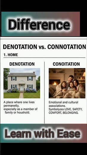 Difference between Denotation vs Connotation@LearnwithEase332 #goviral#anguagelearning #Linguistics