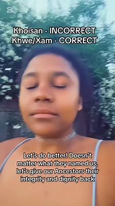 South African lady corrects the mispronunciation of her heritage and ancestry from Khoisan to the original Khwe/Xam. #africa #southafrica #history | Typical African