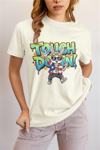 Funny Bunny Shirt Singing Super Bowl, Bunny Touchdown , Ideal for the Super Bowl - Etsy