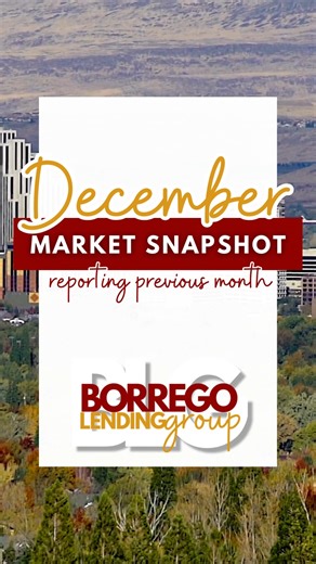 December Real Estate Market Snapshot for Reno, Sparks, Carson City, Gardnerville, Minden, NEVADA! #borregolendinggroup #marketsnapshot | Borrego Lending Group, Mortgage Brokers