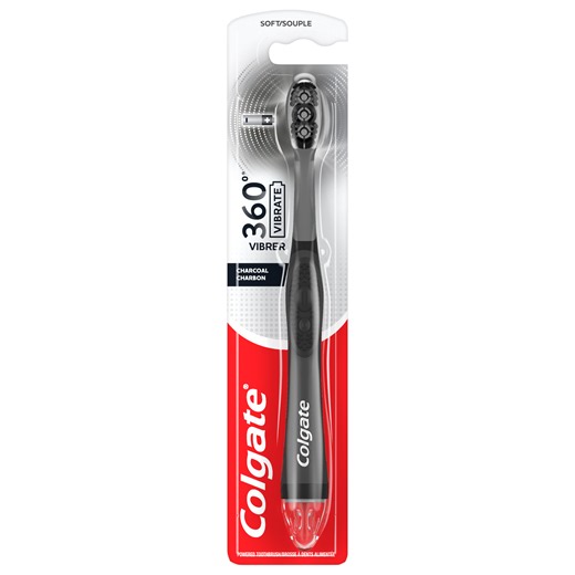Colgate® 360⁰ Vibrate Charcoal Battery Powered Electric Toothbrush | Colgate 360