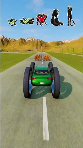 Zombie Italian Brainrot Characters Vs Peoples! BeamNG.Drive #italianbrainrot