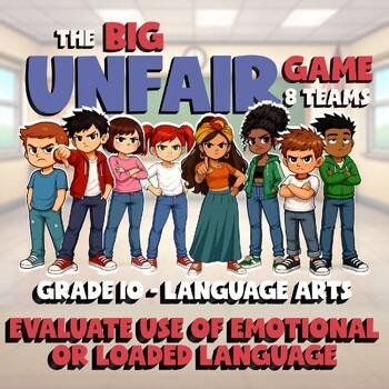Evaluate Use of Emotional or Loaded Language BIG UNFAIR ELA Game - Grade 10