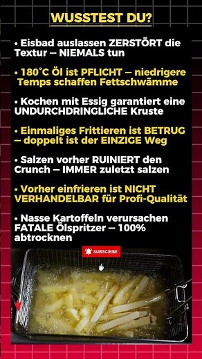 Warum deine Pommes frites NIEMALS wie im Restaurant schmecken 🍟🤯