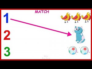 Match Numbers with Pictures| Math Worksheet for kids| Learn Numbers| @KidsFunZone-01