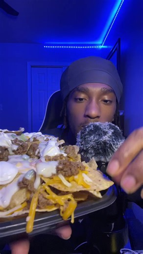 ASMR Mukbang Nachos With Music (Fast And Aggressive) #asmr #asmrvideo #lofiasmr #asmrsounds #asmrtiktok
