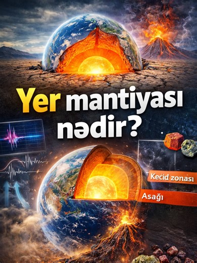 Yer mantiyası nədir? #mantiya #yerkürəsi #vulkan #geologiya #materik