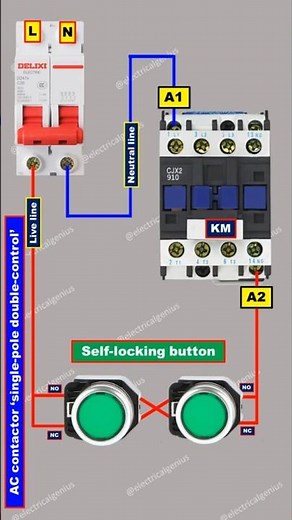 AC contactor wiring #industrialelectrician