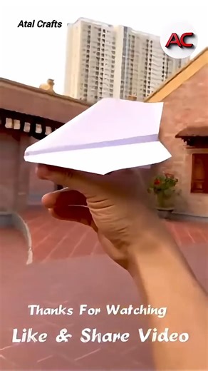 How to make a Paper Returning Plane 🤗🪃, World Best Return Airplane , tutorial #shorts #craft #paper