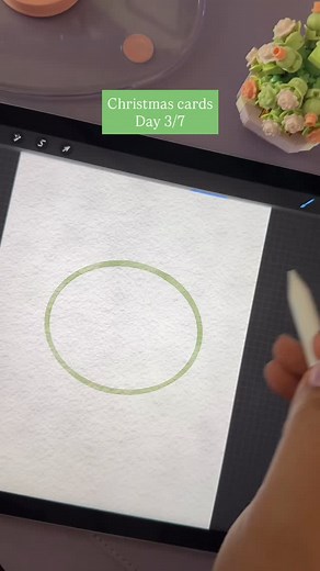Day 3- save this idea #watercolor #watercolorcards #procreate #christmas #viral | Tammys Hardy