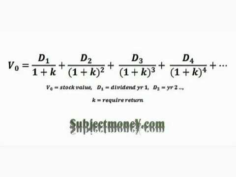 Dividend Discount Model - Stock Valuation - Formula - How to Calculate - Subjectmoney.com