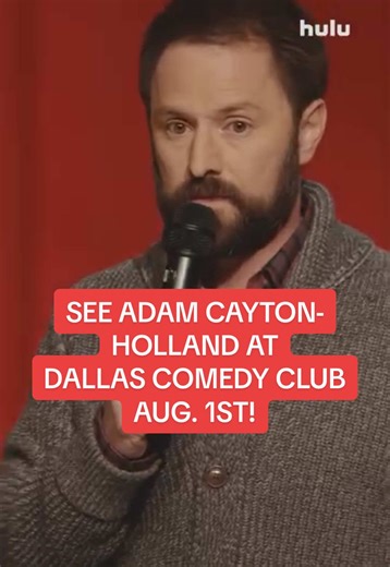 @Adam Cayton-Holland is coming to Dallas Comedy Club Aug. 1st! You’ve seen Adam on Comedy Central, Hulu & more! See him LIVE next Friday. Get your tickets now! 🎟link in bio