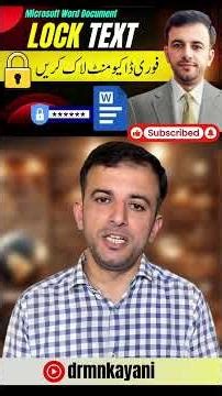 Lock Word Document for Editing 🔒 | MS Word Trick #shorts #worddocument