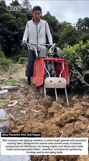 Ultra-Powerful Mini Soil Ripper – Breaking Hard Ground Like Butter!